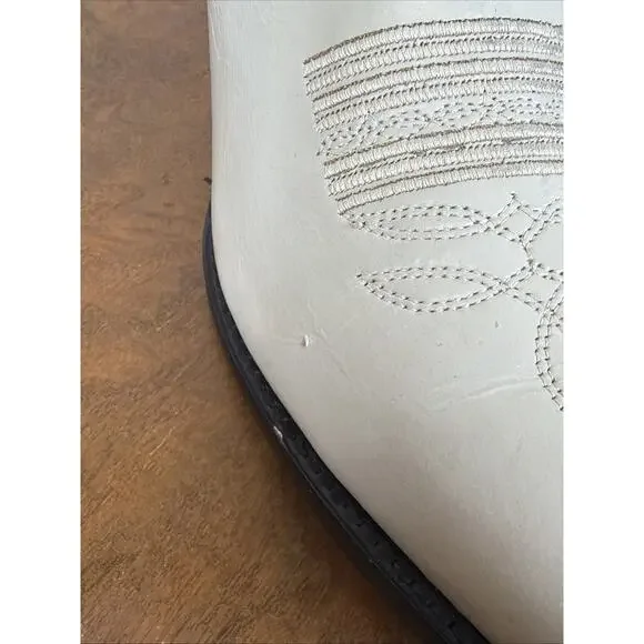 NWT Potrero Ivory Tonal Embroidery Pointed Toe Western Boot Men's Size 9 Mexico - Picture 4 of 9